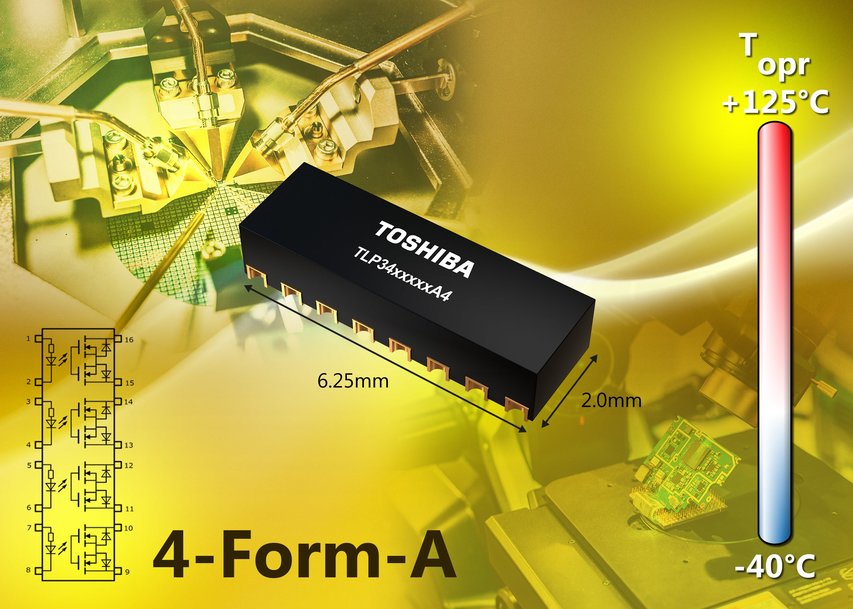 Toshiba lance des photorelais 4-Form-A ultra-compacts pilotés en tension